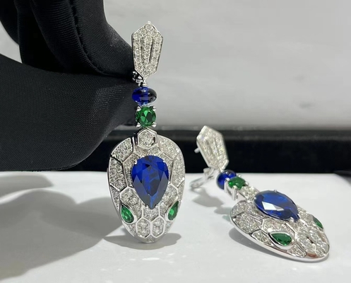 custom jewelry solid 18 karat gold jewelry luxury gems jewelry earrings