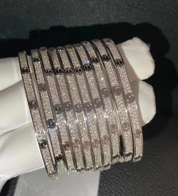 18 karat gold bangles jewelry luxury diamond jewellery full diamond love thin bangle bracelets