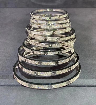 18 karat gold bangles jewelry luxury diamond jewellery full diamond love thin bangle bracelets