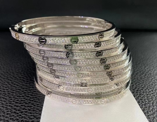 18 karat gold bangles jewelry luxury diamond jewellery full diamond love thin bangle bracelets