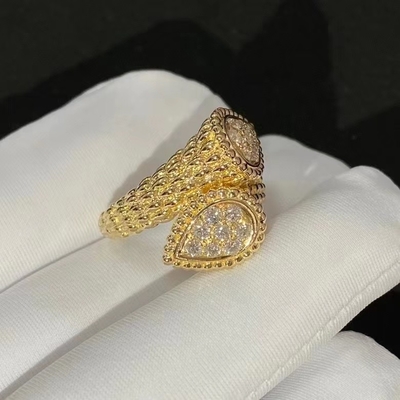 Customer's Logo 18k white gold diamond ring for engagement wedding