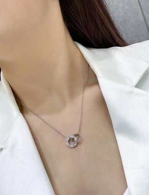 18k Rose Gold Custom HK Setting Jewelry Women'S Fashionable Style