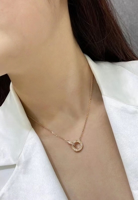 18k Rose Gold Custom HK Setting Jewelry Women'S Fashionable Style
