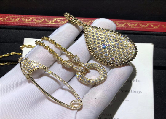 Luxury  18K Gold Diamond Necklace wholesale gold jewelry manufacturers