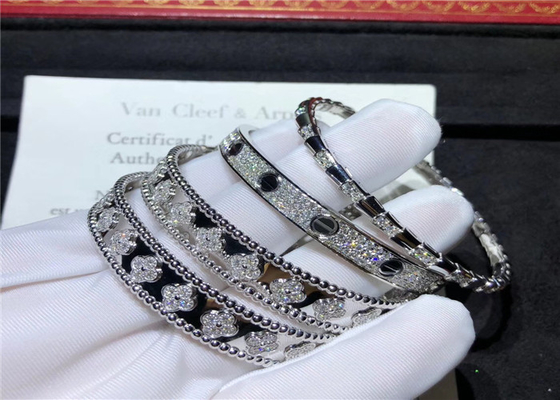 Women'S 18K White Gold Bracelet With Diamonds