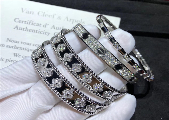 Women'S 18K White Gold Bracelet With Diamonds