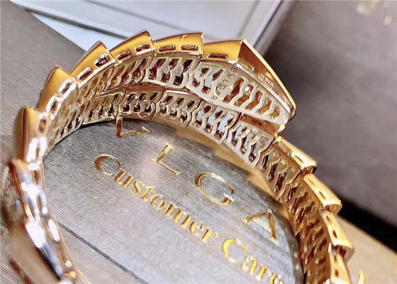 Women 'S 18K Rose Gold Ladies Diamond Bracelet ,  Serpenti Bangle BR855312