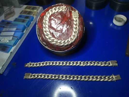 22 Inches Ice Jewelry Miami Cuban Necklace 14K CAD Hiphop 18k Gold Finish Iced Out Hip Hop Miami Cuban Chain Necklace