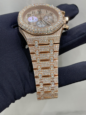 Iced Out Rhinestones Diamond Quartz Watches Stainless Steel Hip Hop Jewelry