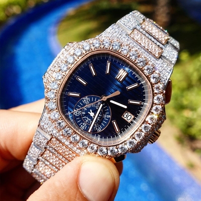 Luxury Hip Hop Iced Out Bling Bling Watches For Mens Moissanite Diamond