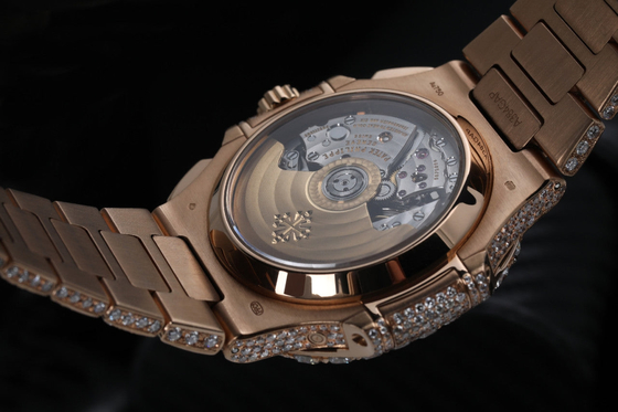 Mechanical Diamond Luxury Hip Hop Watches Nautilus Rose Gold Iced Out Watch