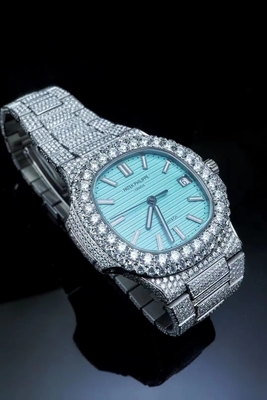 Patek Philippe Iced Out Moissanite Watch DEF VVS Moissanite Studded Watch