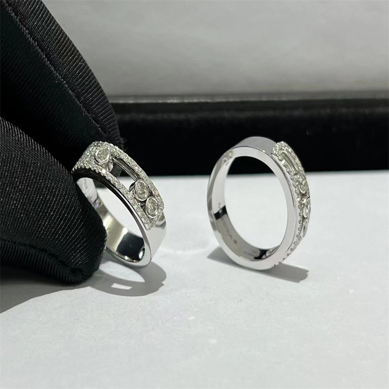 Designer Jewelry 18k Gold Diamond Ring White Gold Diamond Rings For Anniversary Party