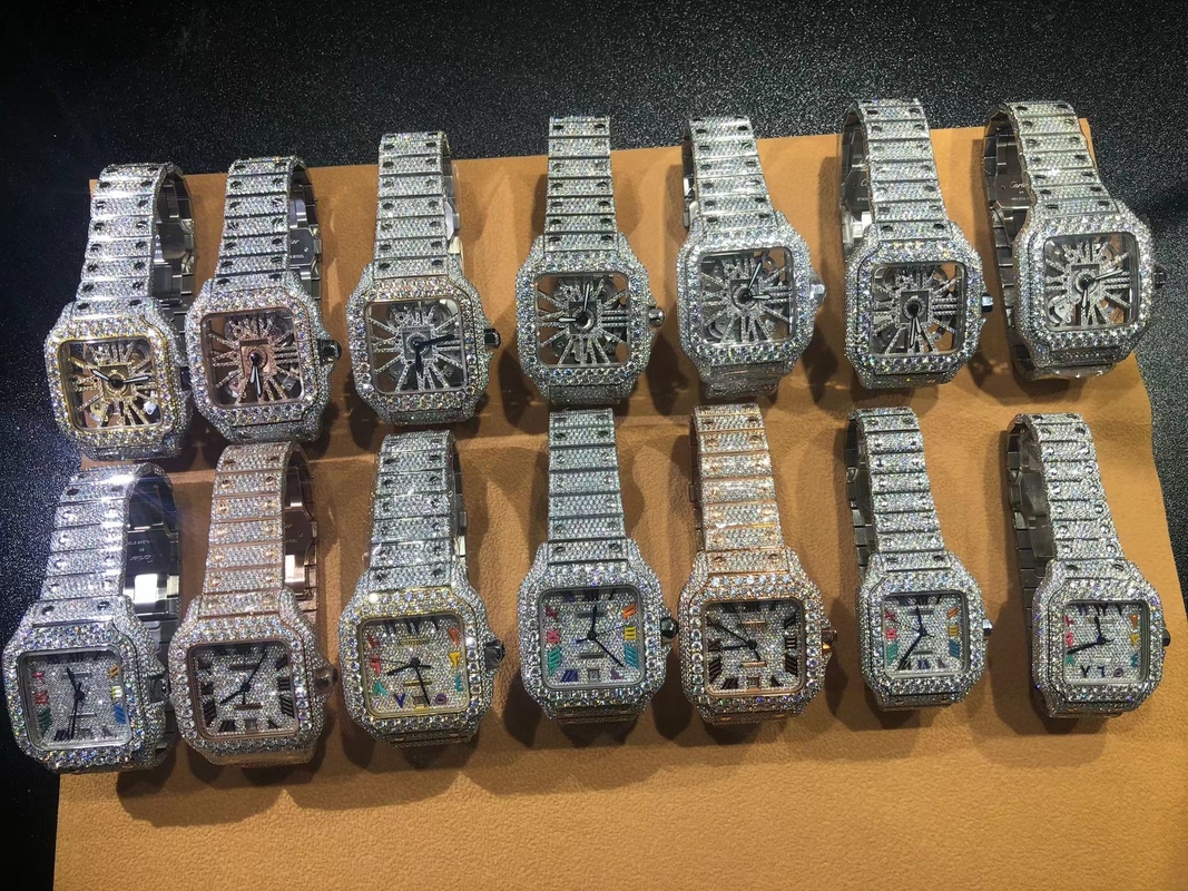 Luxury Design Hip Hop Iced Out Lab Diamonds Moissanite Diamond Watch